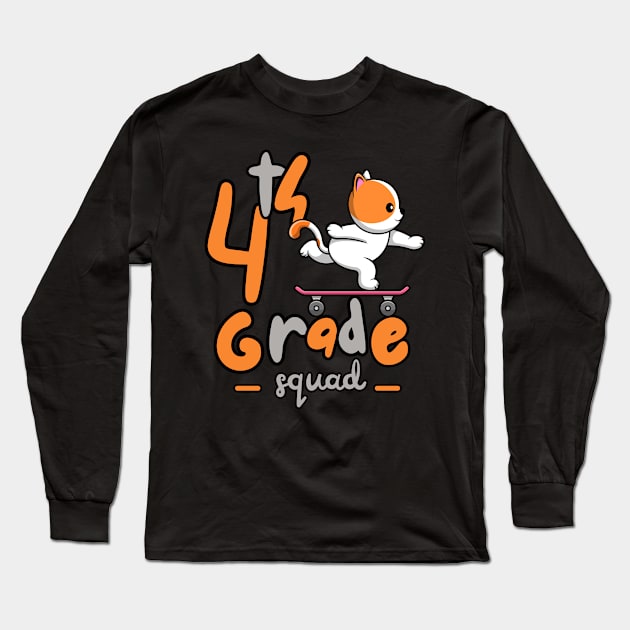 4th grade cat Long Sleeve T-Shirt by hnueng111